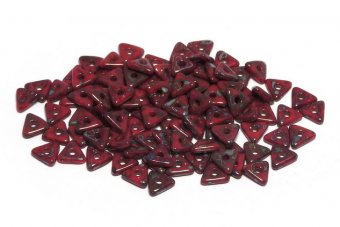 Tri-bead, 4 mm, Opaque Red Picasso - 93200-43400 
