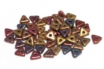 Tri-bead, 4 mm, Purple Iris Gold - 01640 