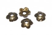 Capacel metalic, bronz, 6x2 mm - 10 bucati
