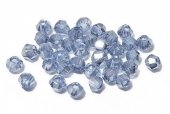 Cristale din sticla, biconice, 4 mm, AB, bleu