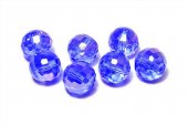 Cristale din sticla, rotunde, 12 mm, electro, albastre