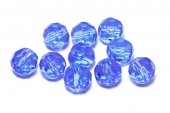 Cristale din sticla, rotunde, 8 mm, albastre