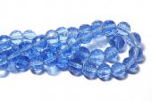 Cristale din sticla, rotunde, 8 mm, albastre