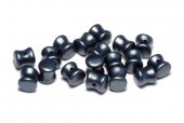 Diabolo Beads, 4x6 mm, Alabaster Pastel Dark Grey - 02010-25037 