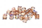 Diabolo Beads, 4x6 mm, Crystal Brown Rainbow - 00030-98532 