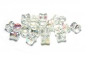 Diabolo Beads, 4x6 mm, Crystal Green Rainbow - 00030-98539 