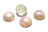 Dome, 12x7 mm, Crystal Etched Yellow Rainbow - 00030-98581 
