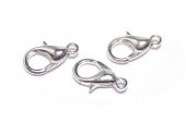 Inchizatoare lobster, metalica, 12x7 mm, argintie