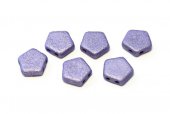 Margele Pego, 10x10 mm, Alabaster Metallic Violet Etched - 02010-29425E 