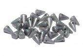 Margele Spikes, 5x8 mm, Chalk White Grey Luster - 03000-14449 