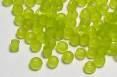 Margele TOHO, 11/0, Transparent-Frosted Lime Green-10 grame