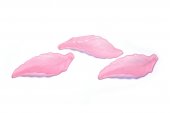 Pandantiv din acril, frosted, frunza, 38x14 mm, roz