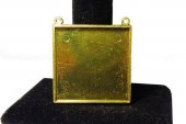Pandantiv metalic, auriu antichizat, 49x49 mm