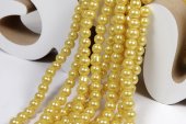 Perle din sticla, 4 mm, galbene