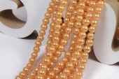 Perle din sticla, 4 mm, portocaliu inchis