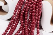 Perle din sticla, 5 mm, grena