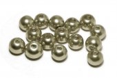 Perle din sticla, 6 mm, khaki