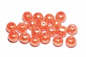Perle din sticla, 6 mm, portocalii