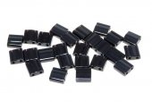 Miyuki Tila Beads, 5x5 mm, Black Blue Hematite Full-55092