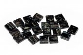 Miyuki Tila Beads, 5x5 mm, Opaque Smoky Black-4511
